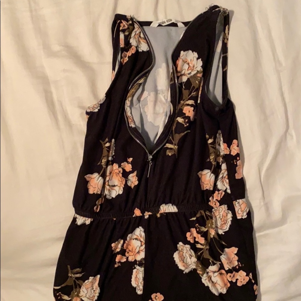 Urban kids floral romper black